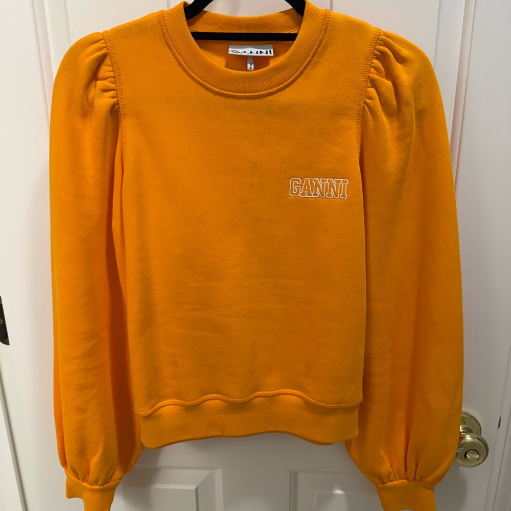 Ganni Orange Sweatshirt